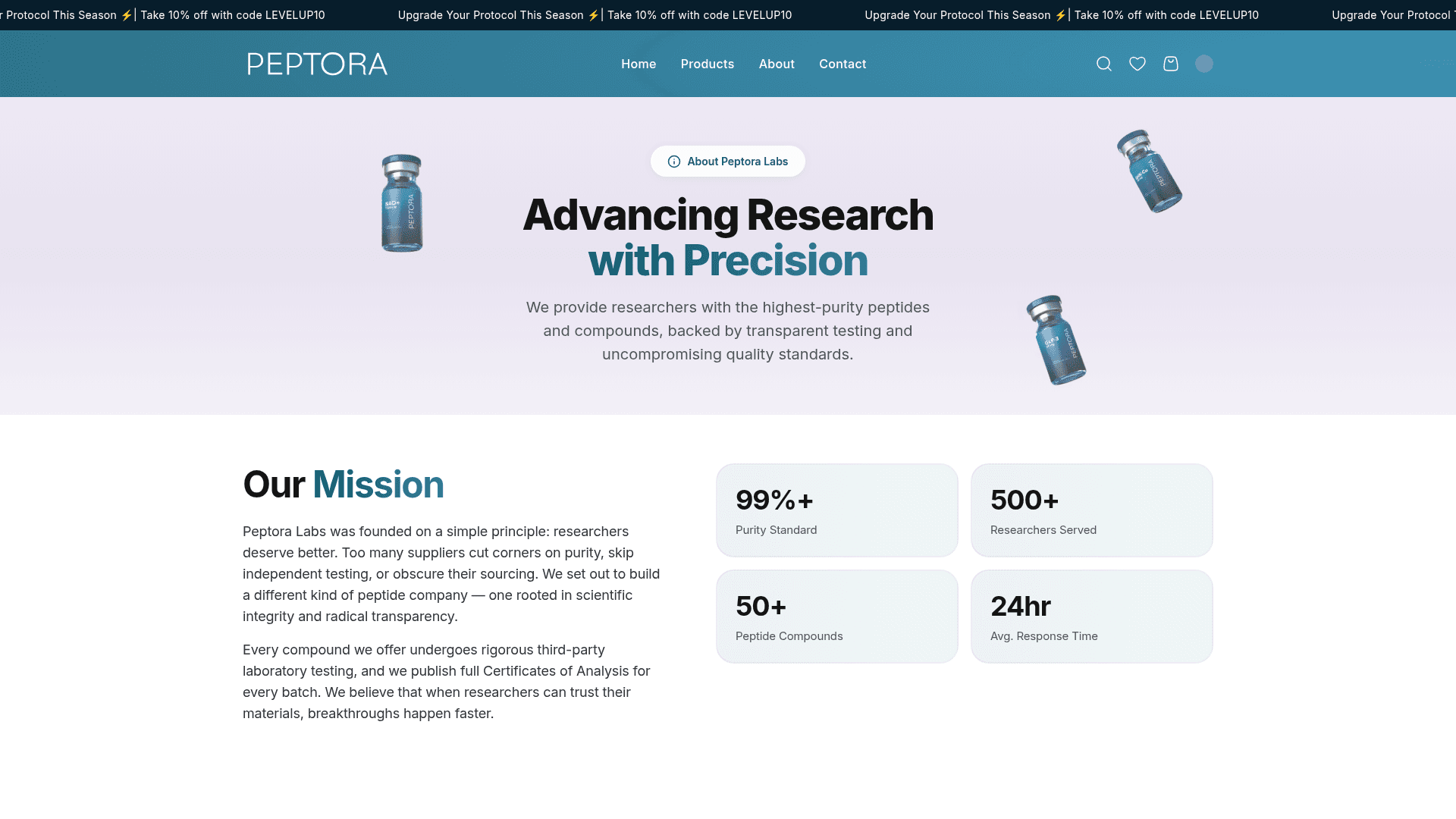 Peptora Labs — E-commerce Platform